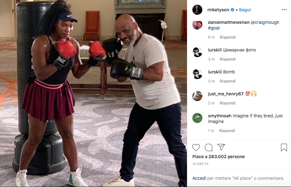 Serena vuole mettere tutte ko e si fa allenare da Mike Tyson